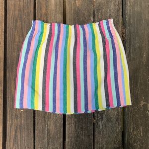 J. Crew Factory Sidewalk Rainbow Mini Skirt